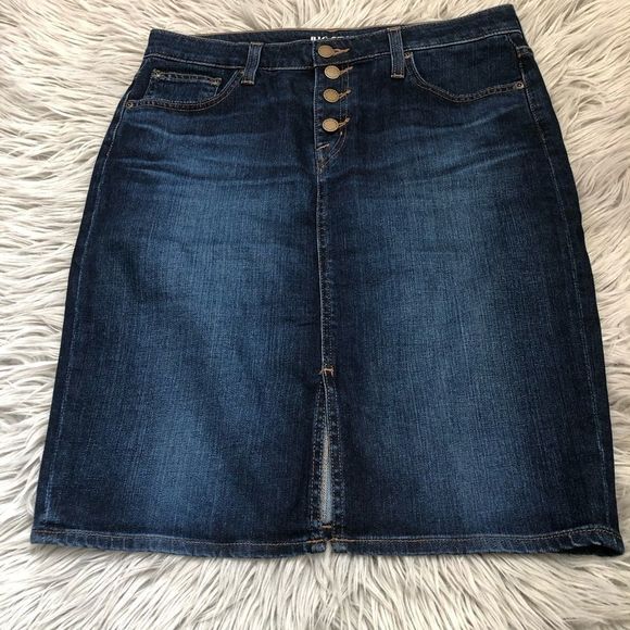 🔴 2/$30 Big Star Button Fly Denim Skirt size 30 - Picture 2 of 8